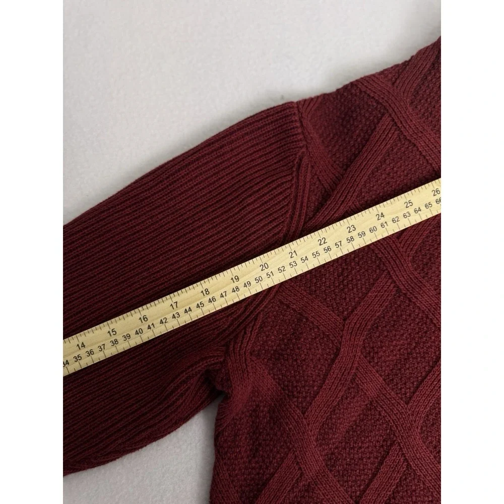 Tommy Bahama Desert Diamond 1/4 Zip Heavy Cable‎ Knit Sweater Blue Pullover XL